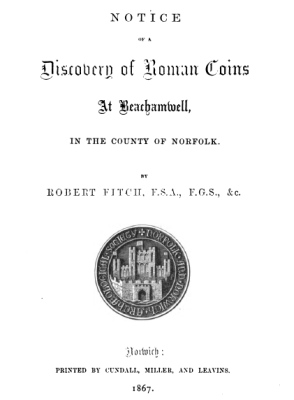 1867 Filtch - Notice of a discovery of Roman coins